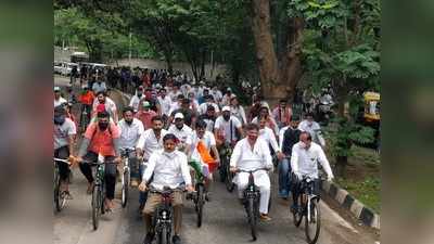 ಪೆಟ್ರೋಲ್ ಡೀಸೆಲ್‌ ದರ ಏರಿಕೆಯಿಂದ ಜನ ಸಾಮಾನ್ಯರನ್ನು ರಕ್ಷಿಸಲು ಈ ಹೋರಾಟ, ಡಿ.ಕೆ ಶಿವಕುಮಾರ್