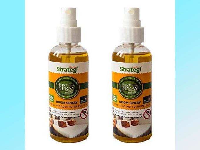 Strategi Herbal Justspray Mosquito Repellent Room Spray - 100 Ml (Pack of 2)