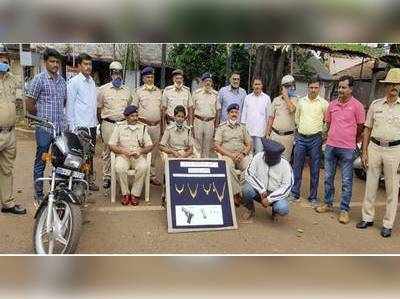 ಬೆಳಗಾವಿ: ಪಿಸ್ತೂಲ್‌ ತೋರಿಸಿ ಚಿನ್ನಾಭರಣ ದೋಚಿದ್ದ ಆರೋಪಿ ಅಂದರ್‌