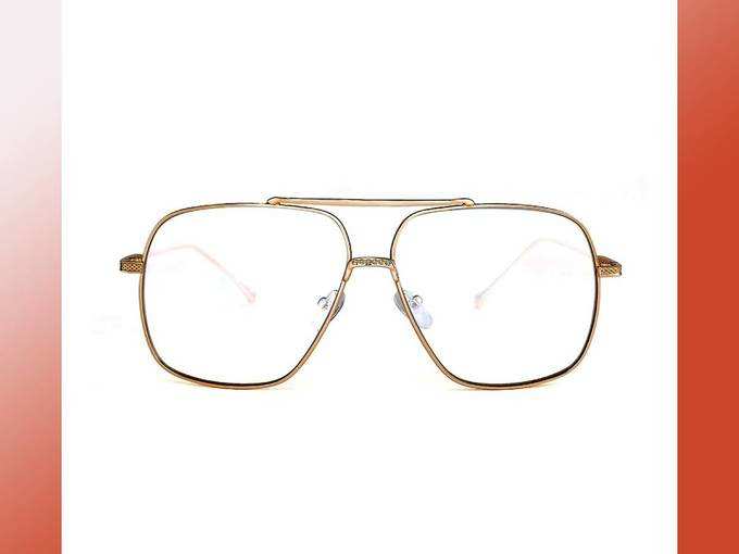 JIM HALO Oversize Aviator Sunglasses Gradient Clear Lens Pilot Metal Eyeglasses Men Women