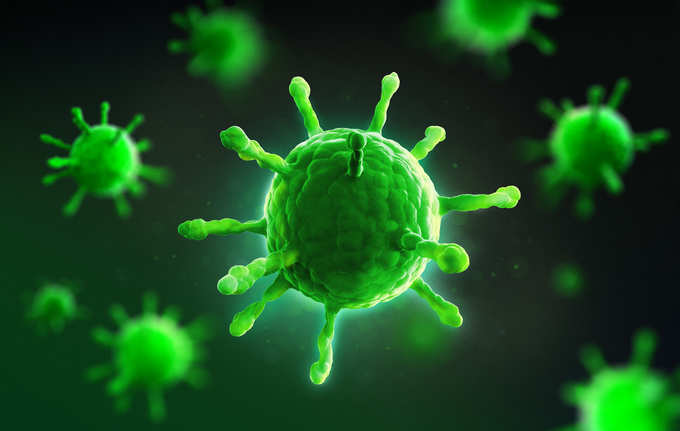 illustration of green bacteria or virus