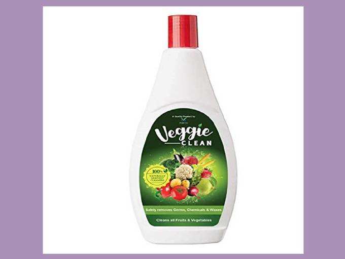 Veggie Clean, Fruits and Vegetables Washing Liquid, Removes Germs, Chemicals, Waxes, No Soap, 100% Naturally Derived Cleaner, 400 ml