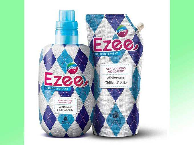 Godrej Ezee Liquid Detergent - Winterwear, Chiffon &amp; Silks 2kgs (1 bottle + 1 refill)