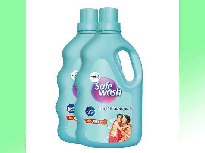 Safewash Liquid Detergent by Wipro, 1kg (Buy 1 Get 1 Free)