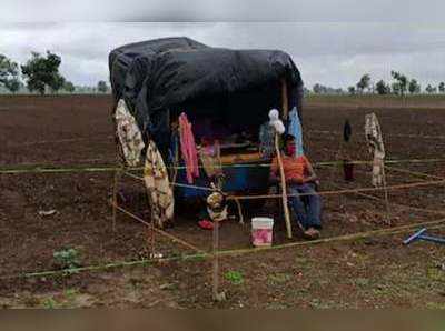 ಜಮೀನಿನಲ್ಲಿ ಗದಗ ಯೋಧನ ಏಕಾಂಗಿ ಕ್ವಾರಂಟೈನ್, ಗ್ರಾಮಸ್ಥರ ಮೆಚ್ಚುಗೆ