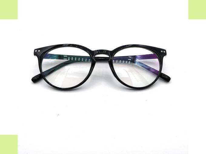 GO EYEWEAR Unisex Blueray UV Pritected Computer Glasses in Black Frame (2283, 52, Tranparent)