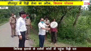 सीतापुर में टिड्डी सेना का अटैक, SDM ने बजाई थाली...देखें वीडियो