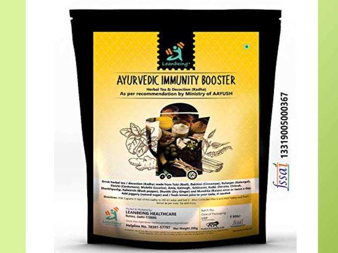 Leanbeing - Arogya Kadha (Decoction) 200gm Ayush KWATH Corona KAWACH Natural Immunity Booster, Ayurvedic Herbal Remedy for Cold, Cough, Flu, Sore Throat,...