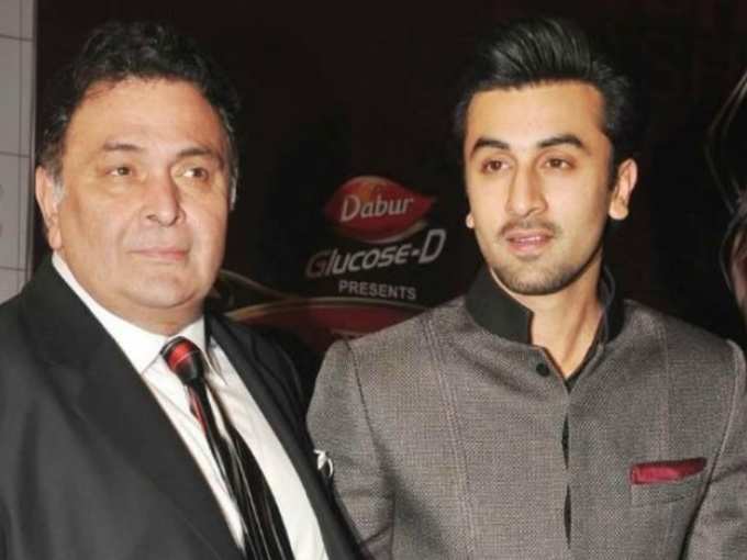 Rishi kopoor with ranbir kapoor