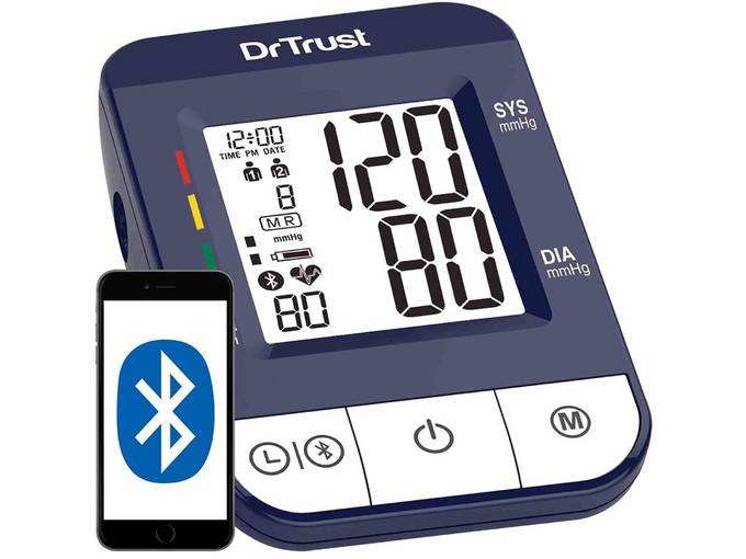 Dr Trust (USA) Digital Blood Pressure Monitor Apparatus and Testing Machine with USB Port Icheck Bluetooth Connect Most Accurate BP Checking Instrument -...