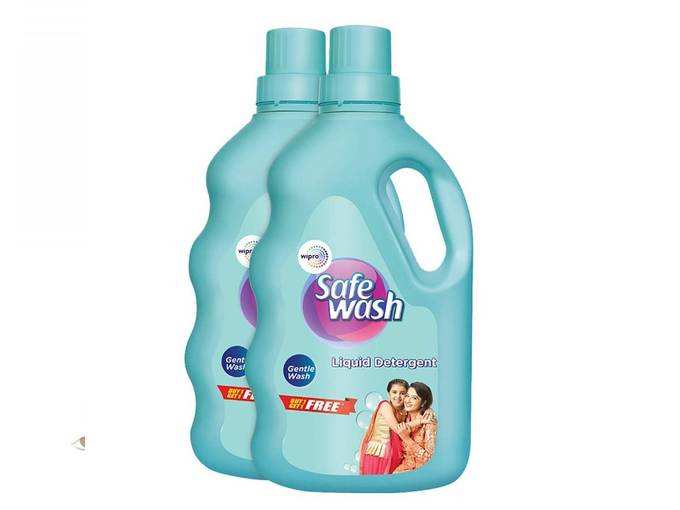 Safewash Liquid Detergent by Wipro, 1kg (Buy 1 Get 1 Free)