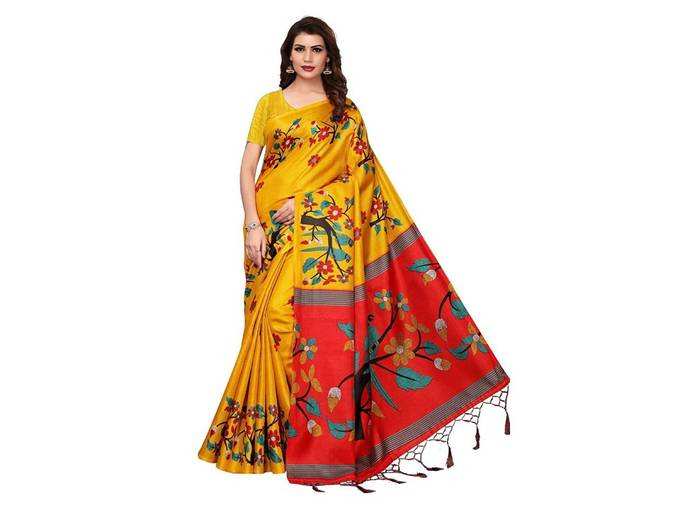 Georgette Khaddi Silk Cotton Nylon Dyeable Mirror Work Saree,Combo Saree below 500 rupees,wedding Wear Casual Designer Sarees WIth Blouse