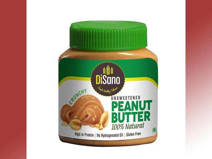 DiSano All Natural Peanut Butter, Crunchy, 30% Protein, Unsweetened, Gluten Free, 1 Kg
