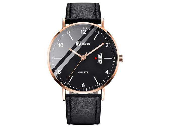 SEVEN Analogue Black Dial Mens Watch