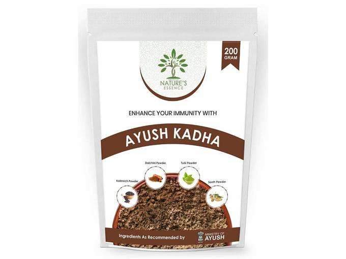 Nature&#39;s Essence Ayush Kadha Mix / Kwath Powder for Immunity Booster - 200 Gm - Ayurvedic Herbal Kadha as per Aayush (Pack of 1 PKT)