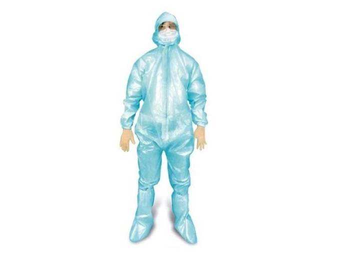 Brinton SITRA Registered Premium PPE KIT with Laminated 90gsm Coveralls, Shoe Cover, Hand Gloves, Head Cap, Google, Face Guard, Gloves, Light Blue | Purchase from Assiduus Distribution for Original