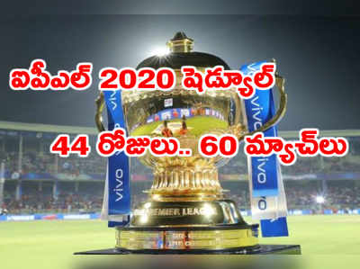 ఐపీఎల్ 2020 షెడ్యూల్ ఖరారు.. నవంబరు 8న ఫైనల్