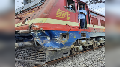 मुंबई: कांदिवली स्टेशन पर ट्रेन की चपेट में आया डंपर, कोई घायल नहीं