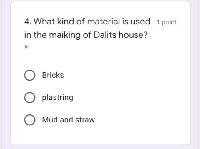 dalit house question