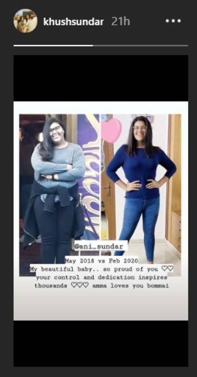 Khushbu Daughter Weight Loss