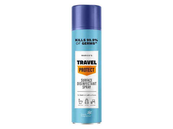 Marico&#39;s Travel Protect Surface Cleaner Disinfectant Spray, Suitable for Hard &amp; Soft Surfaces, Kills 99.9% of Germs, 200 ml