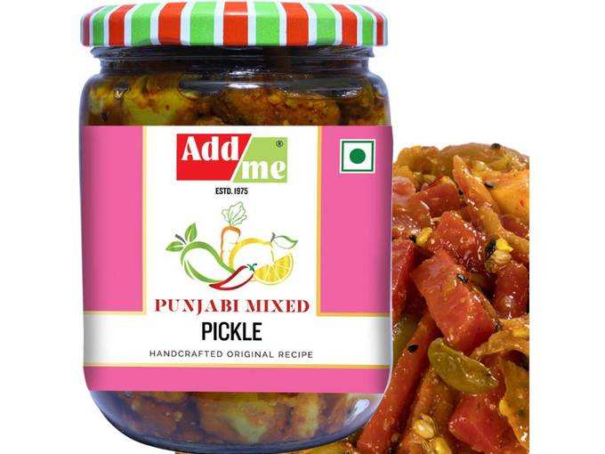 Add me Punjabi Mixed Pickles 500gm Mix Achar Pickle Glass jar, 500 gm Punjabi Masala