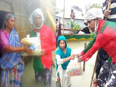 তাঁকে আমরা খিল্লি করি! সেই বগুড়ার হিরো আলম এখন জলে নেমে বন্যার্তদের ত্রাণ দিচ্ছেন, এরপরও?