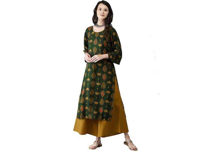 Meera Fab Women&#39;s Cotton &amp; Rayon Salwar Suit