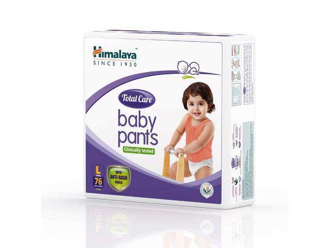 Himalaya Total Care Baby Pants Diapers, Large, 76 Count