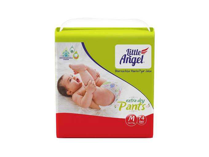 Little Angel Baby Diaper Pants, Medium (74 Count)