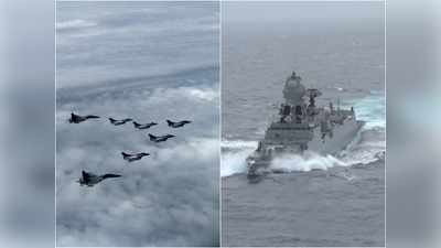 हॅप्पी लॅन्डींग : भारतीय नौदलाकडून राफेलचं आकाशातच असं झालं स्वागत!