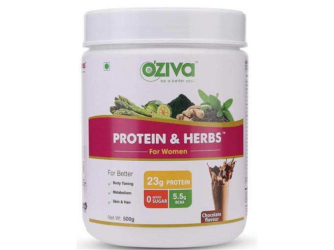 OZiva Protein &amp; Herbs for Women (Chocolate, 16 servings)