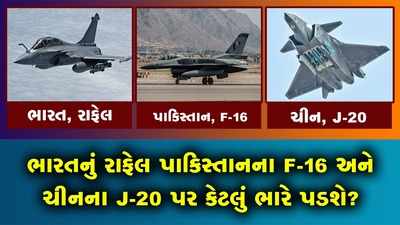 ચીનના J-20 અને પાકિસ્તાનના F-16 ફાઈટર પ્લેન પર કેટલું ભારે પડશે આપણું રાફેલ? 