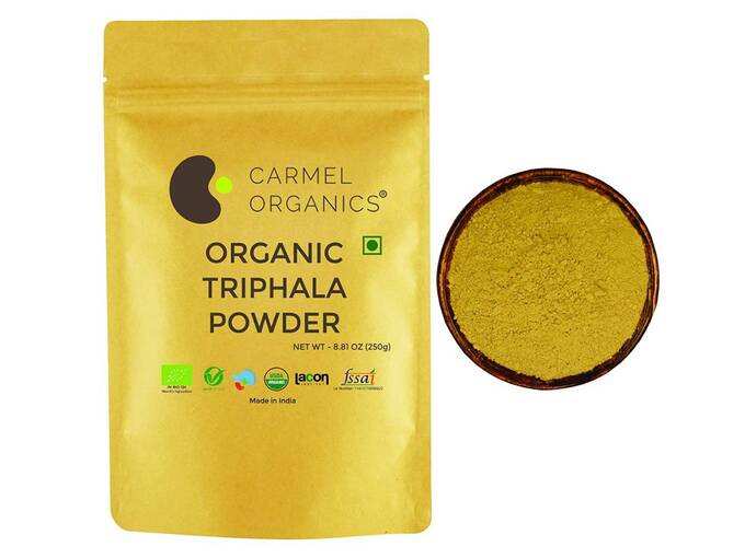 CARMEL ORGANICS Triphala Fruit Powder for Gastrointestinal Health (250 g)