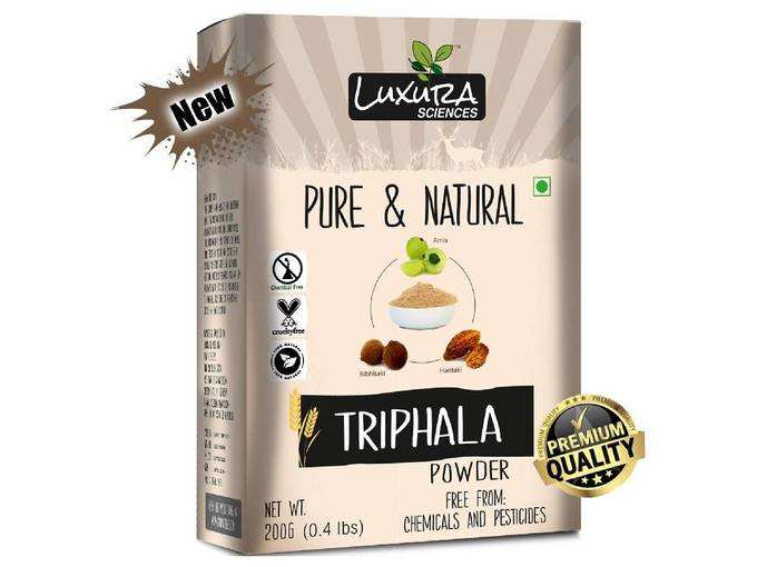 Luxura Sciences Organic Triphala Powder 200 Gms- Balancing Formula for Detoxification & Rejuvenation.