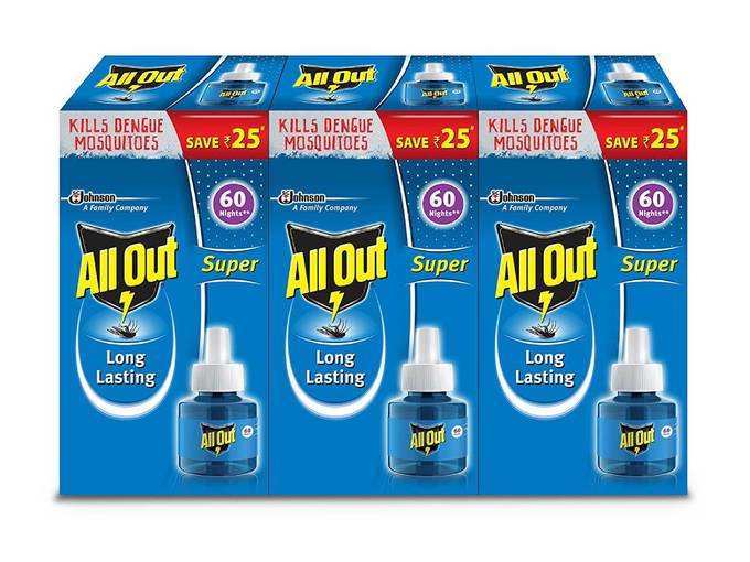 All Out Super 60 Night Triple Refills Pack