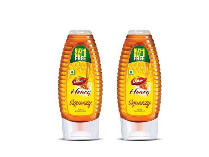 Dabur Honey - World&#39;s No.1 Honey Brand - Squeezy pack - 400 gm ( Buy 1 Get 1 Free)