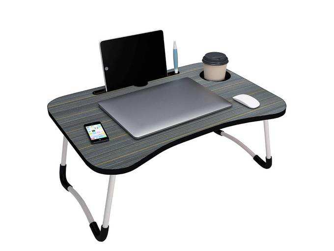 Story@Home foldable portable adjustable multifunction laptop study lapdesk table for breakfast serving bed tray office work gaming watching movie on...