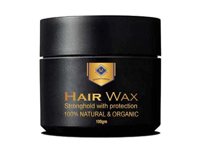 MOUNTAINOR Strong Hold Hair Wax, Anti-dandruff, Hair-Fall Protection For Men with Natural Essential Oils, Shine and Refreshing Smell (100gm).