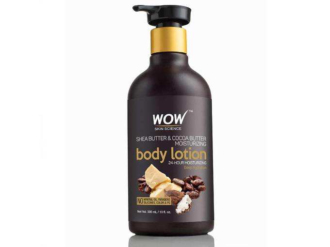 WOW Shea Butter & Cocoa Butter Moisturizing Body Lotion - Deep Hydration - No Mineral Oil, Parabens, Silicones, Color & PG - 300mL