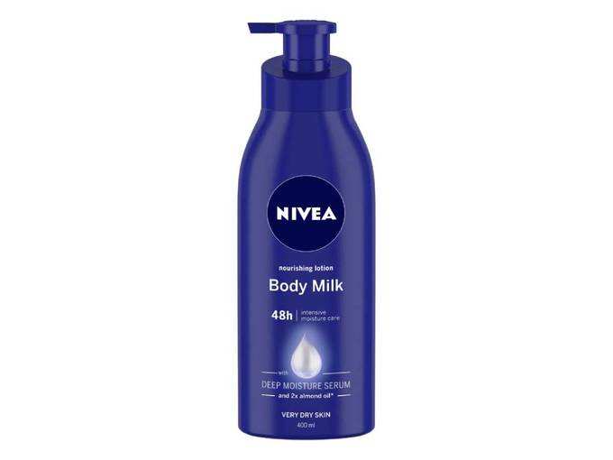 NIVEA Nourishing Lotion Body Milk With Deep Moisture Serum And 2x Almond Oil for Very Dry Skin, 400ml