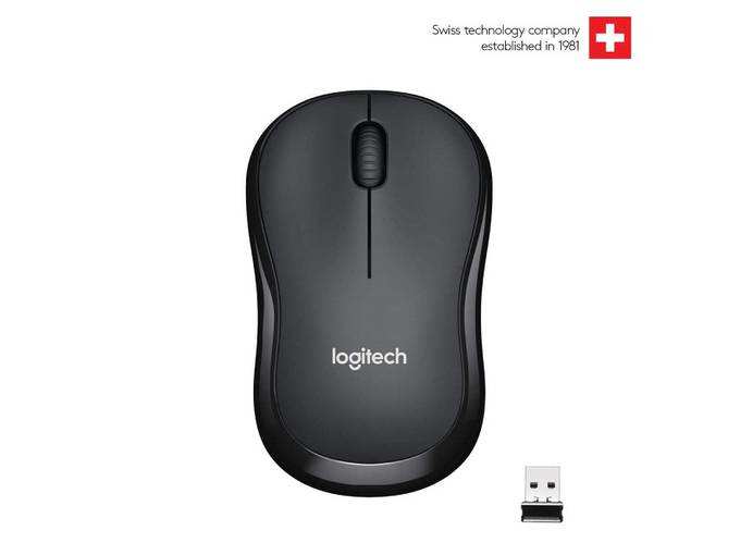 Logitech M221 Wireless Mouse, Silent Buttons, 2.4 GHz with USB Mini Receiver, 1000 DPI Optical Tracking, 18-Month Battery Life, Ambidextrous PC/Mac/Laptop