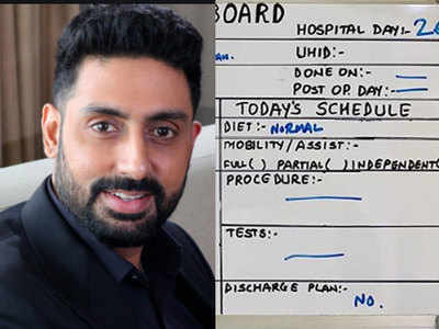 अभिषेक बच्चन ने हॉस्पिटल से शेयर किया केयर बोर्ड, दिखा- डिस्चार्ज का क्या है प्लान