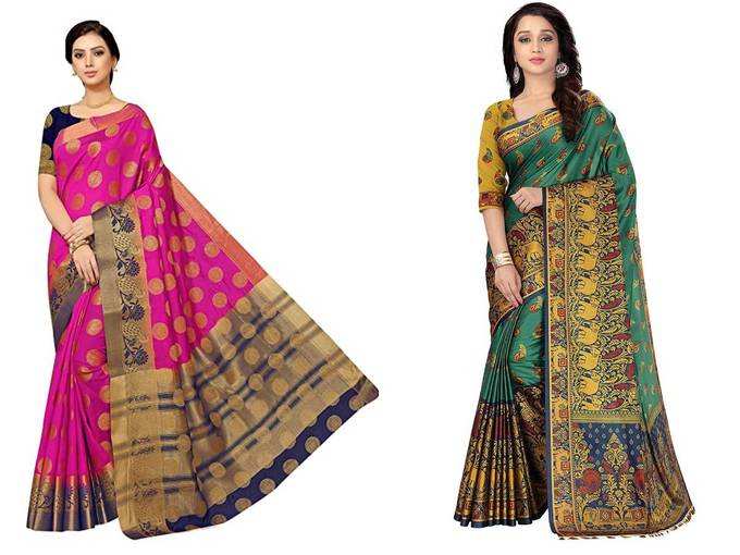 women saree on amazon