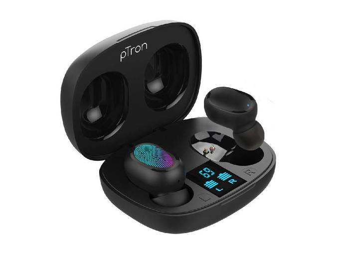 PTron Bassbuds Pro in-Ear True Wireless Bluetooth Headphones (TWS) with Mic - (Black)