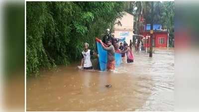 കാസര്‍കോട്ടെ പുഴകള്‍ കരകവിഞ്ഞു; വനത്തില്‍ ഉരുള്‍ പൊട്ടല്‍, പലപ്രദേശങ്ങളും വെള്ളത്തിനടിയില്‍