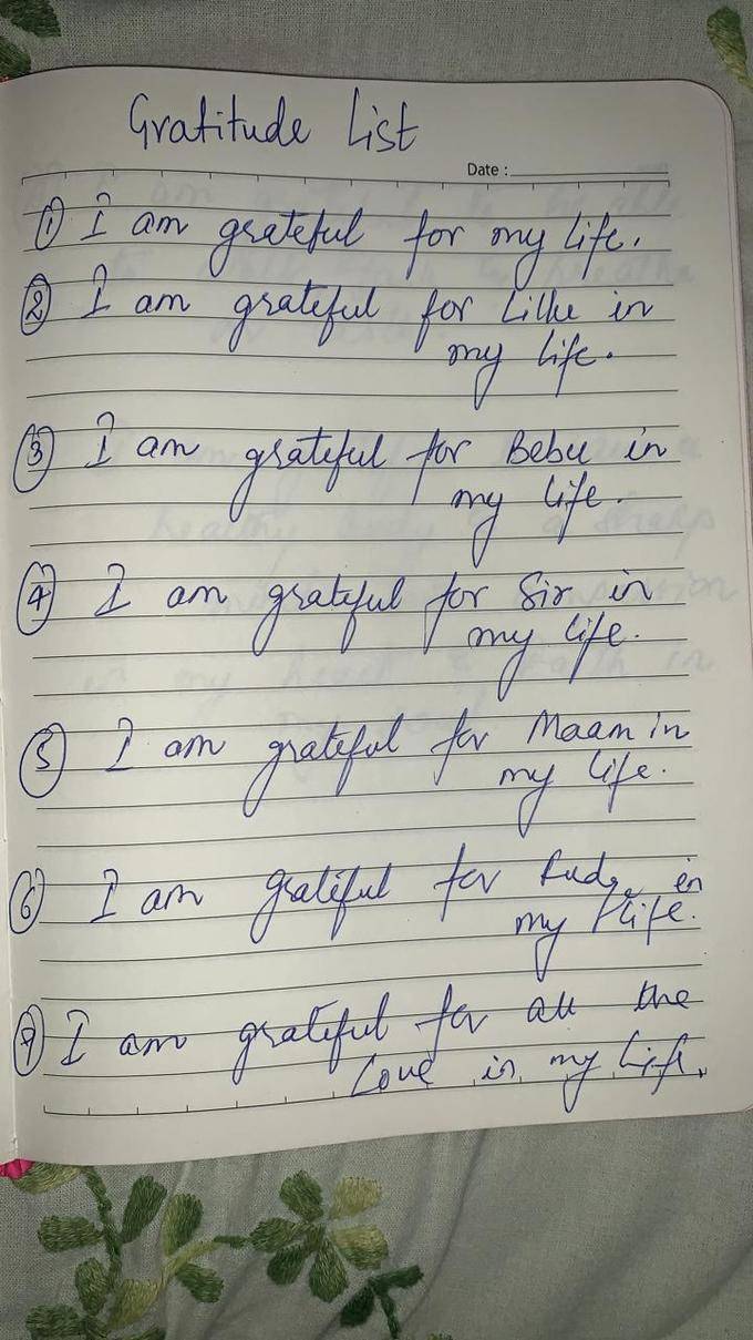 gratitude note