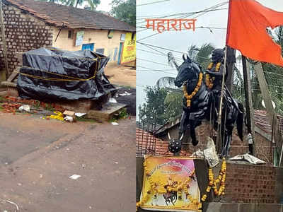 शिवरायांचा पुतळा कर्नाटक सरकारने रातोरात हटवला, शिवभक्तांमध्ये संतापाची लाट