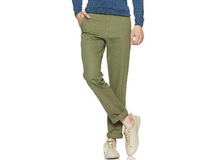 Amazon Brand - Symbol Mens Regular Fit Cotton Casual Trousers