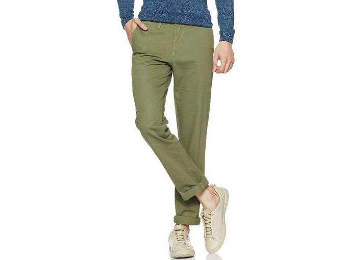 Amazon Brand - Symbol Men&#39;s Regular Fit Cotton Casual Trousers